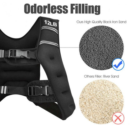 StridrEdge: Adjustable Weighted Vest Workout Equipment with Reflective Stripe