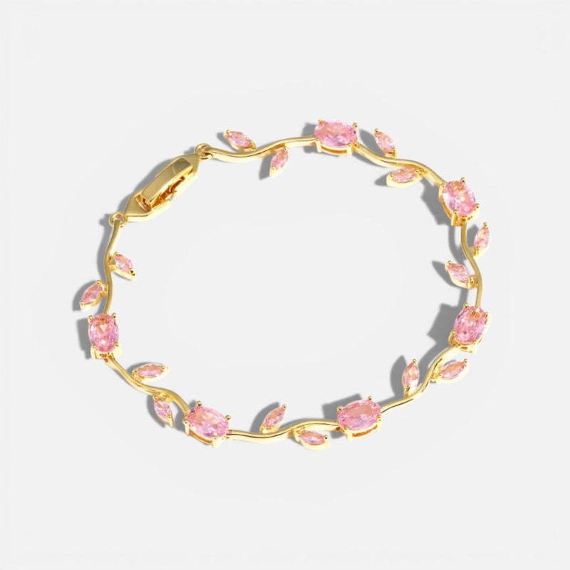 Tulip Pavé Charm Bracelet