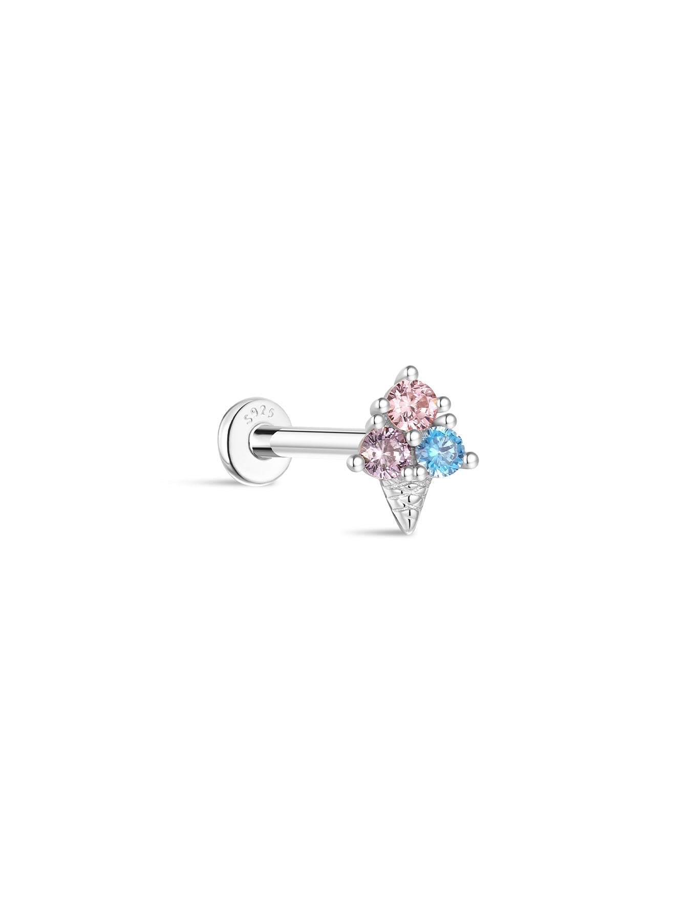 925 Sterling Silver Seaspritz Ice Cream Flatback