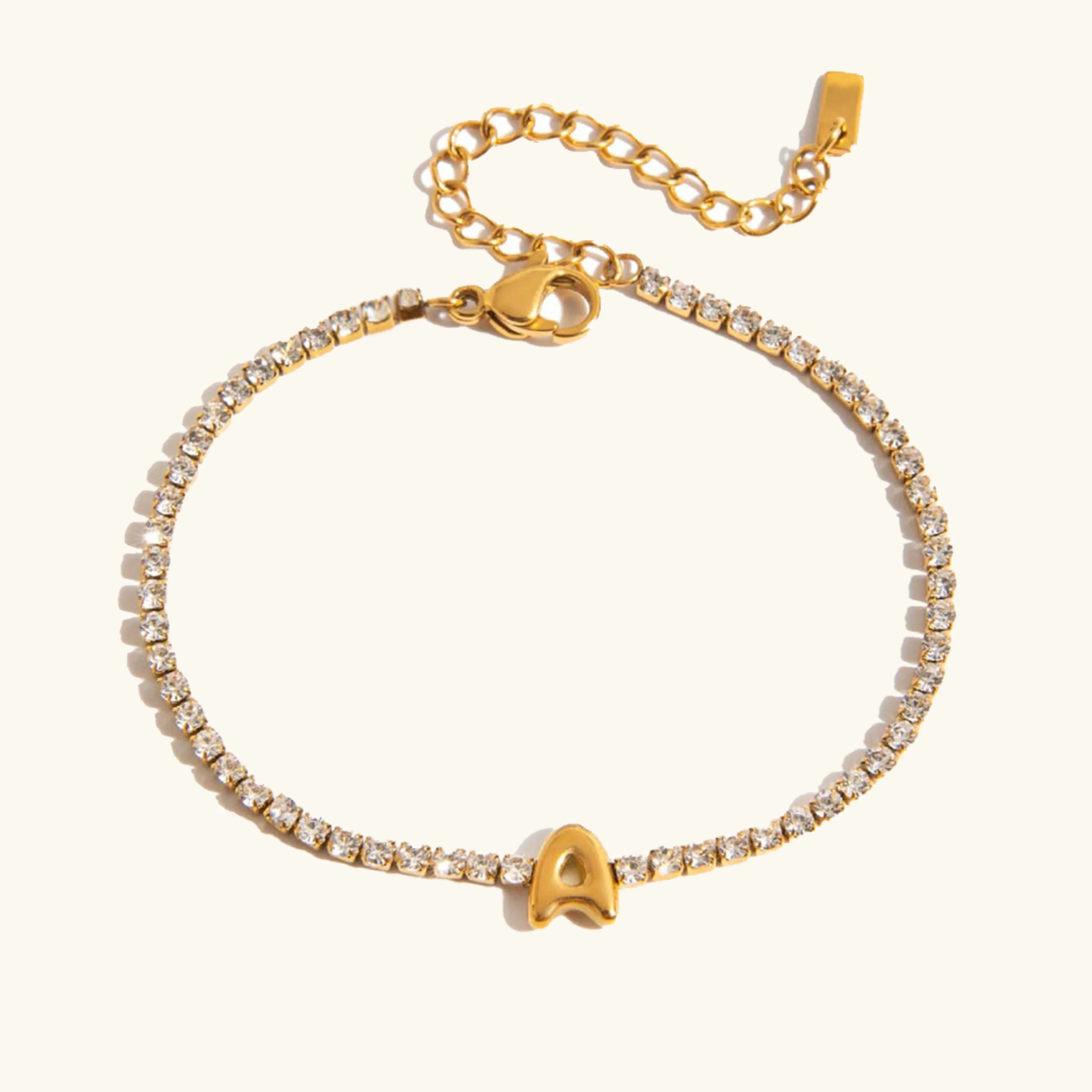 Stridr Edge Bubble Letter Tennis Bracelet