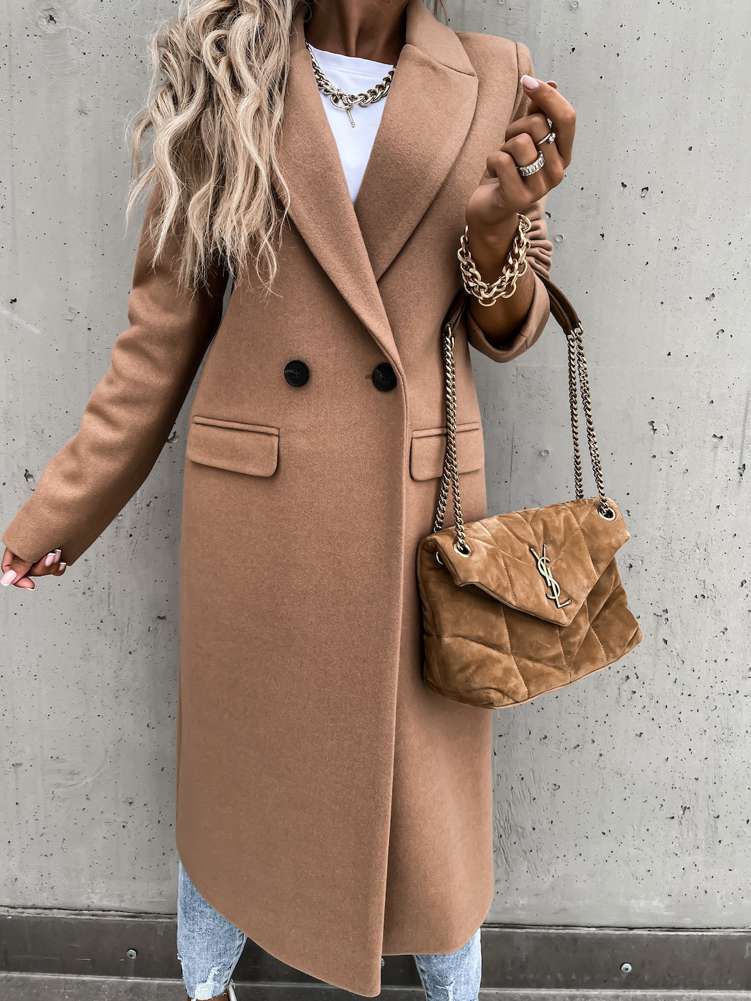 Aaliyah – Classic Winter Coat with Lapels