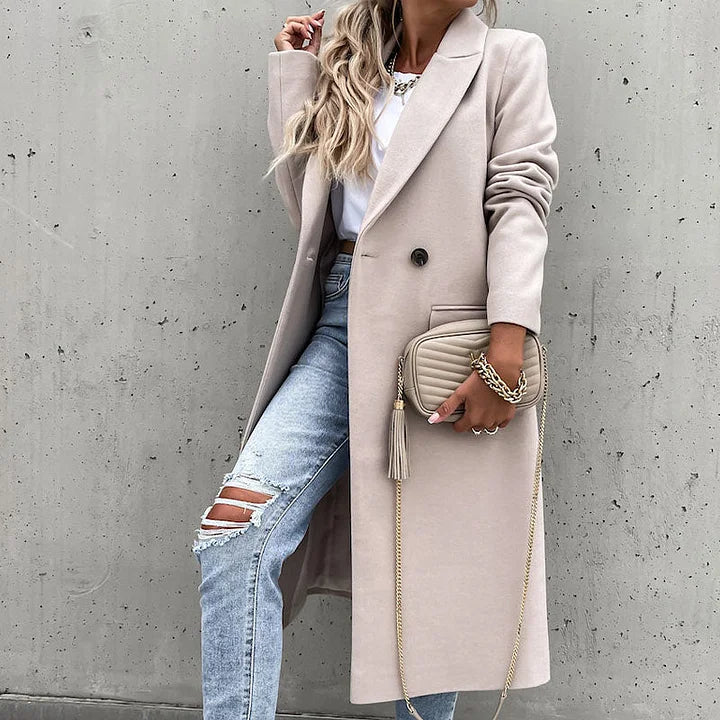 Aaliyah – Classic Winter Coat with Lapels