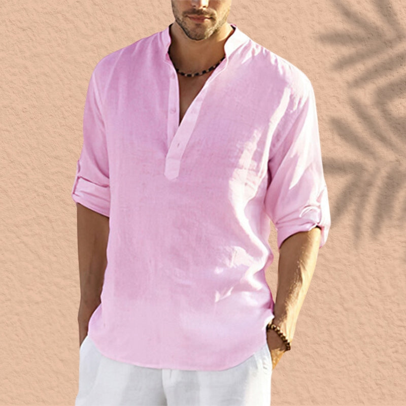 Abdeslam - Casual Long Sleeve Linen Shirt