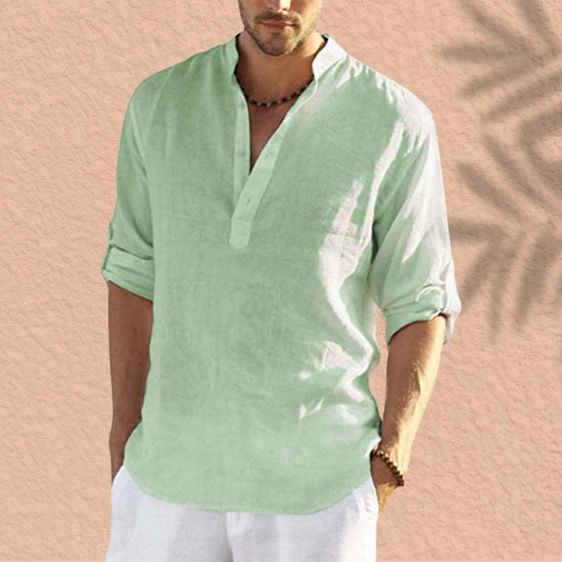 Abdeslam - Casual Long Sleeve Linen Shirt