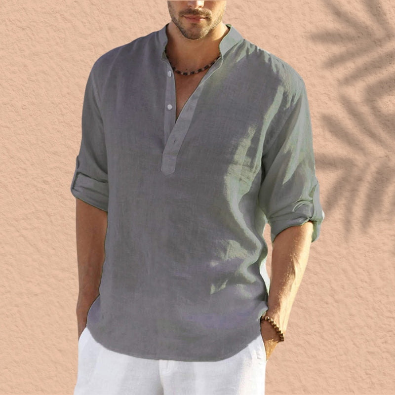 Abdeslam - Casual Long Sleeve Linen Shirt