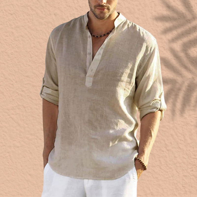 Abdeslam - Casual Long Sleeve Linen Shirt