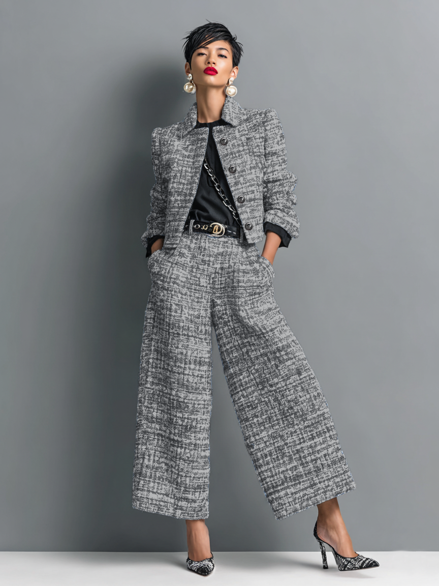 Aderet - Stylish Long Sleeve Jacket and Casual Pants