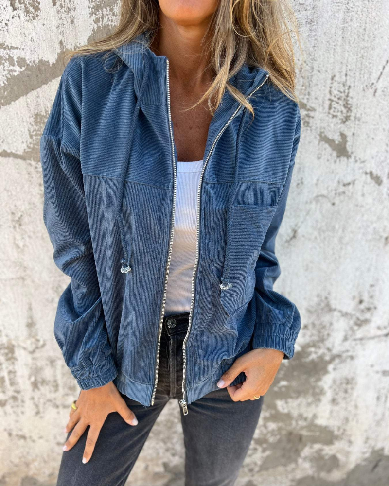 Adiana – Long Sleeve Jacket with Zipper
