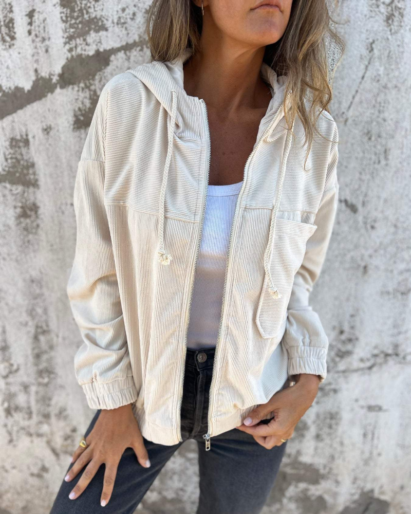 Adiana – Long Sleeve Jacket with Zipper