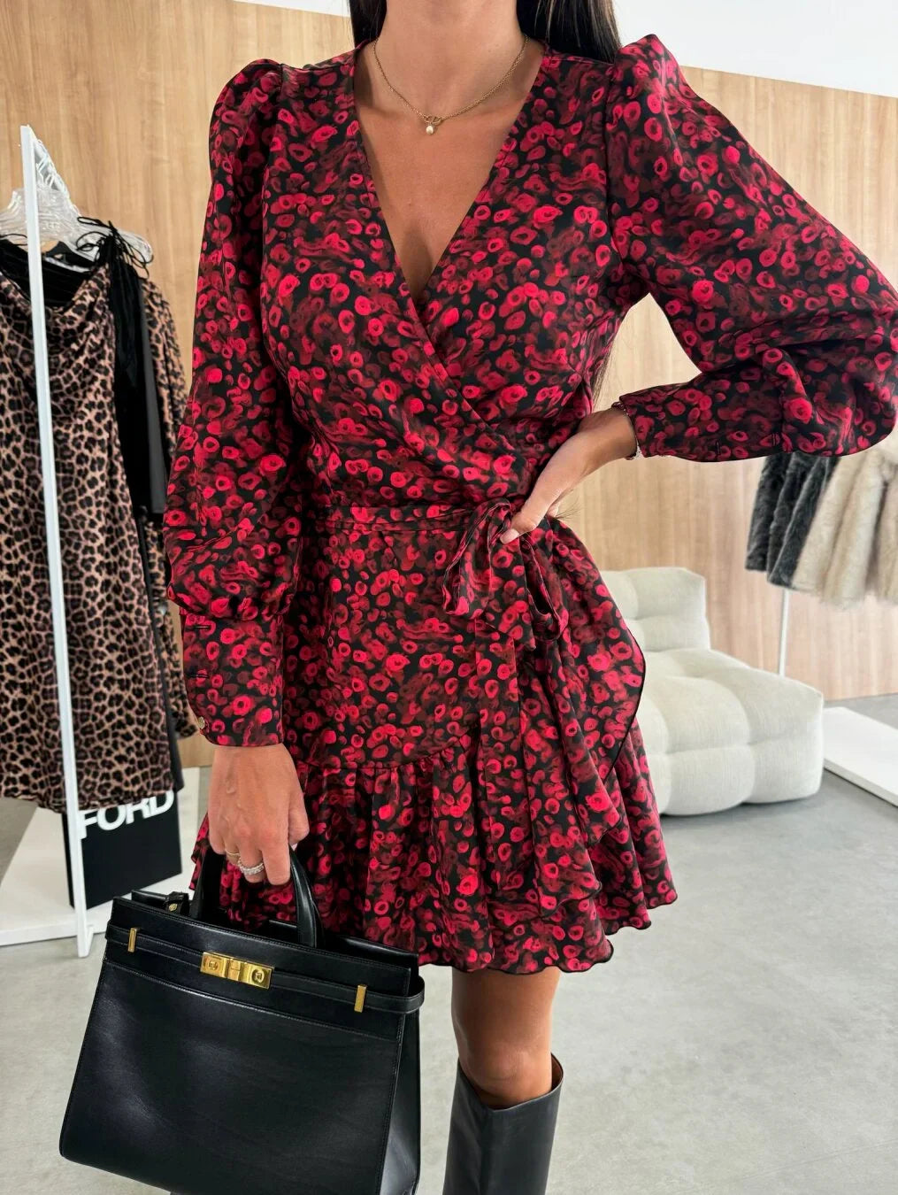 Adinda – Mini Dress with Floral Pattern