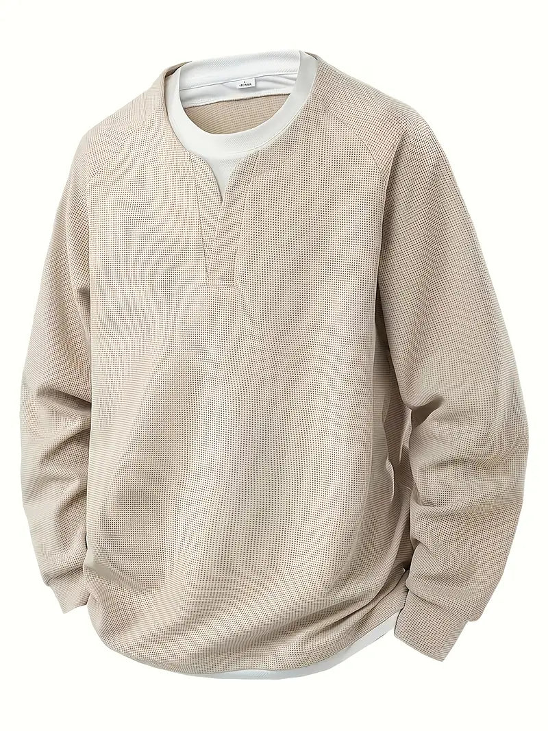 Aldous – Long-Sleeve Shirt with Waffle Pattern