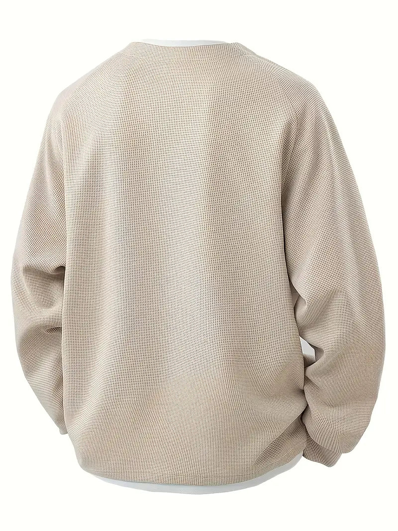 Aldous – Long-Sleeve Shirt with Waffle Pattern