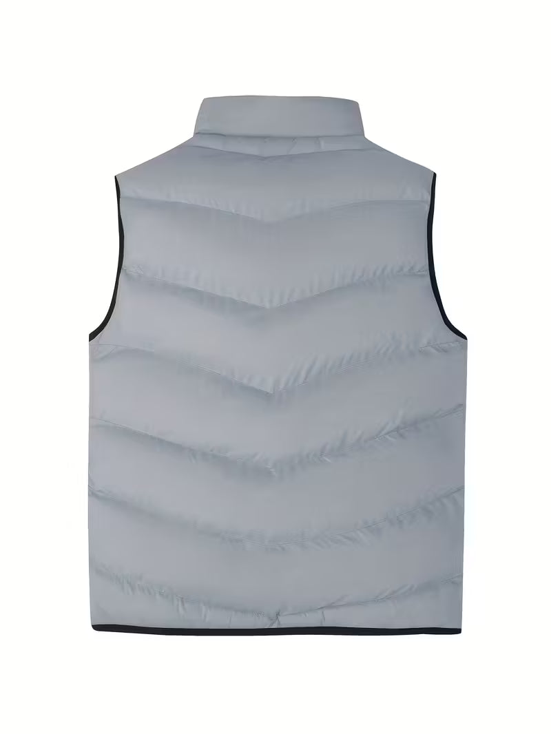 Amaury - Casual Puffer Vest with Zipper