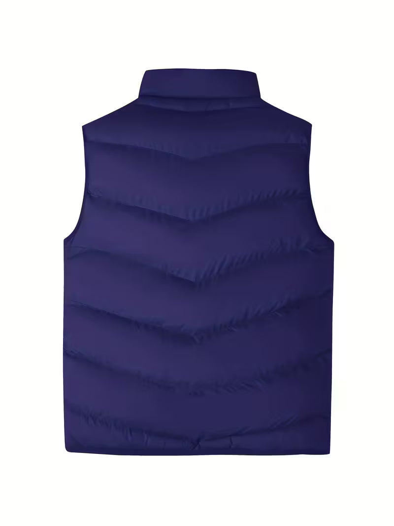 Amaury - Casual Puffer Vest with Zipper