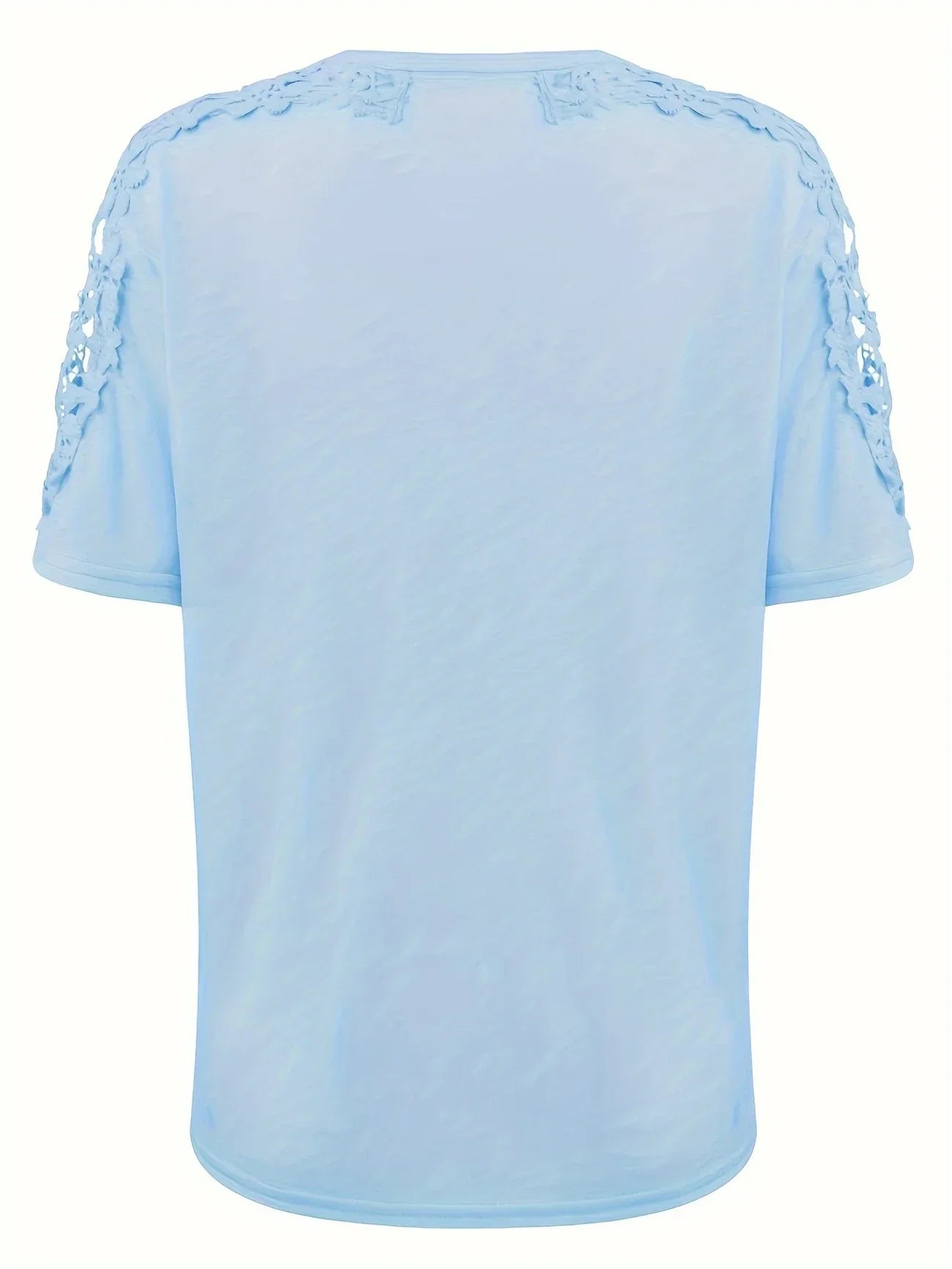 Ancuta – Elegant Summer Short Sleeve T-Shirt with Lace