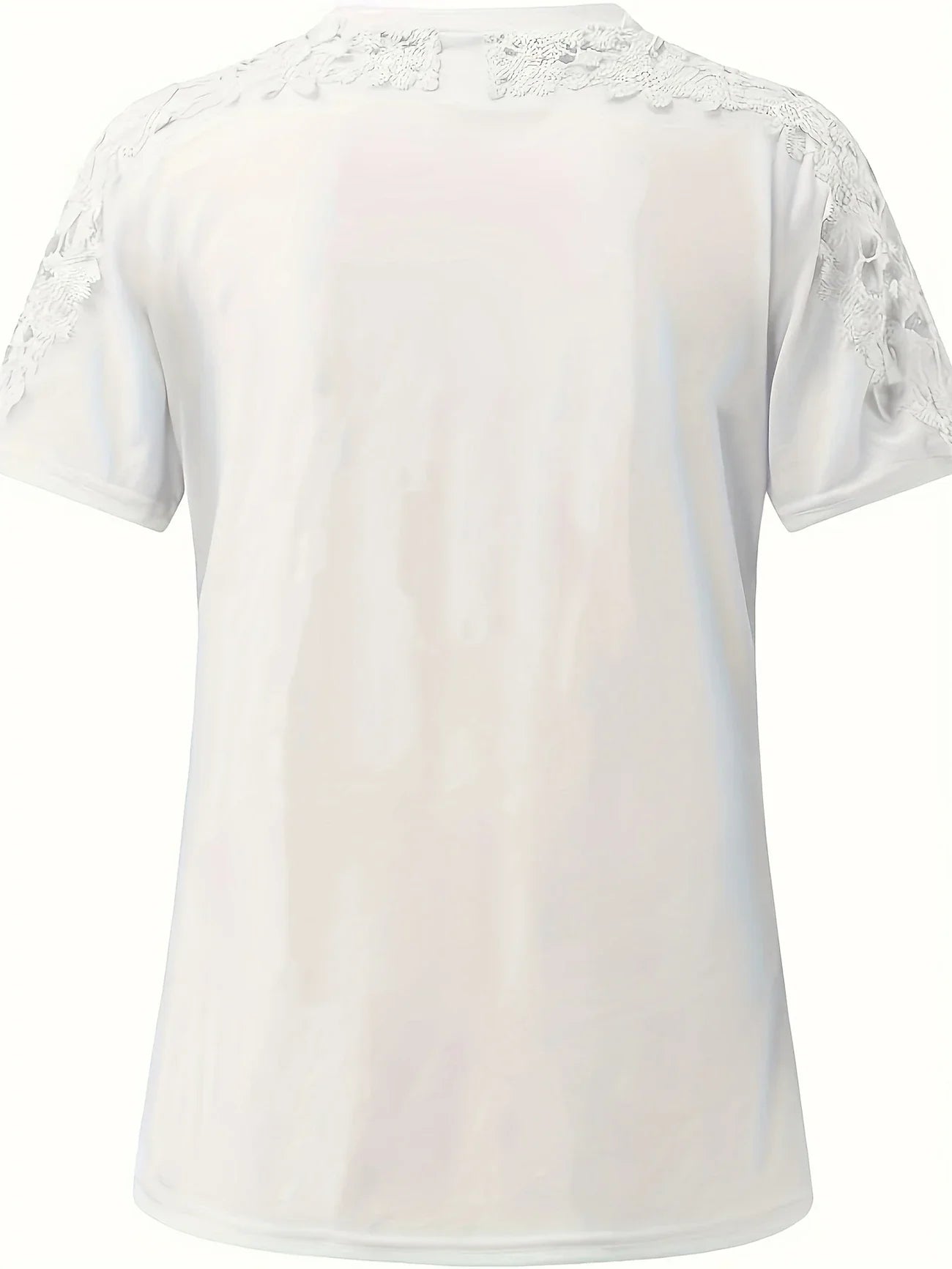 Ancuta – Elegant Summer Short Sleeve T-Shirt with Lace