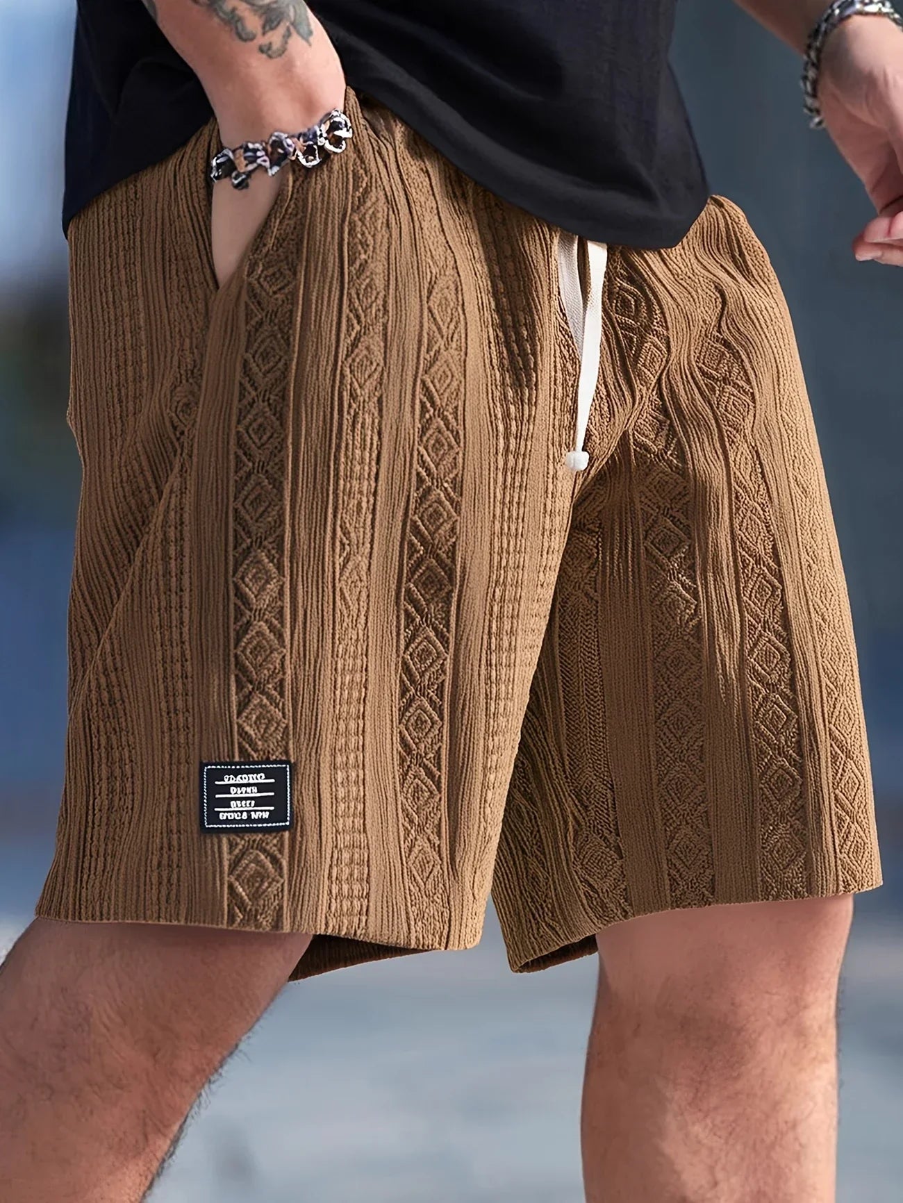 Andrew – Shorts with Adjustable Drawstring at the Waist