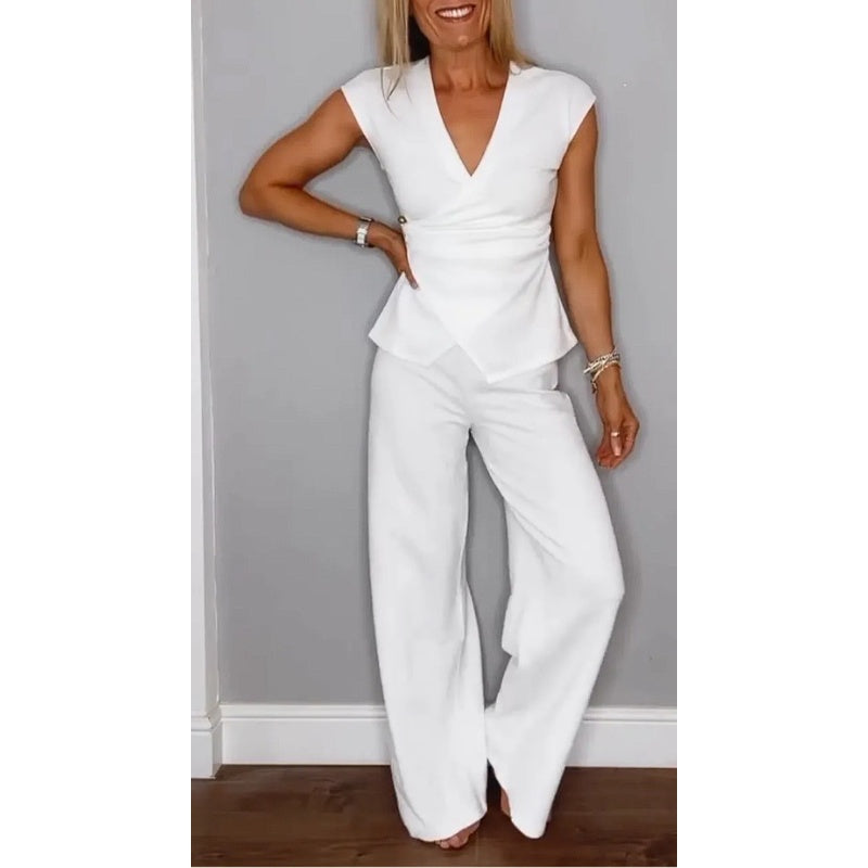 Angeliki - Elegant Two-Piece Set with V-Neck