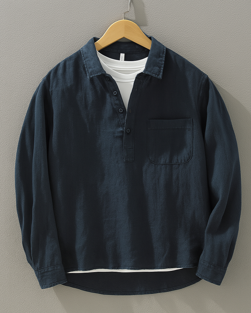 Antuan – Comfortable Long Sleeve Shirt with Chest Pocket