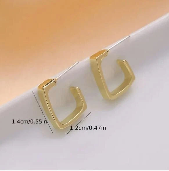 Arcform Small Square Huggie Hoop Earrings