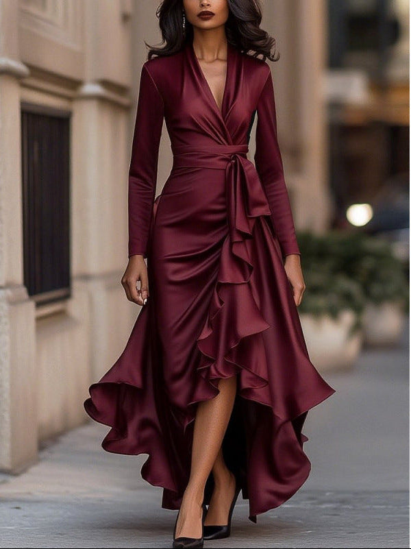 Arina – Elegant Maxi Dress with Ruffles
