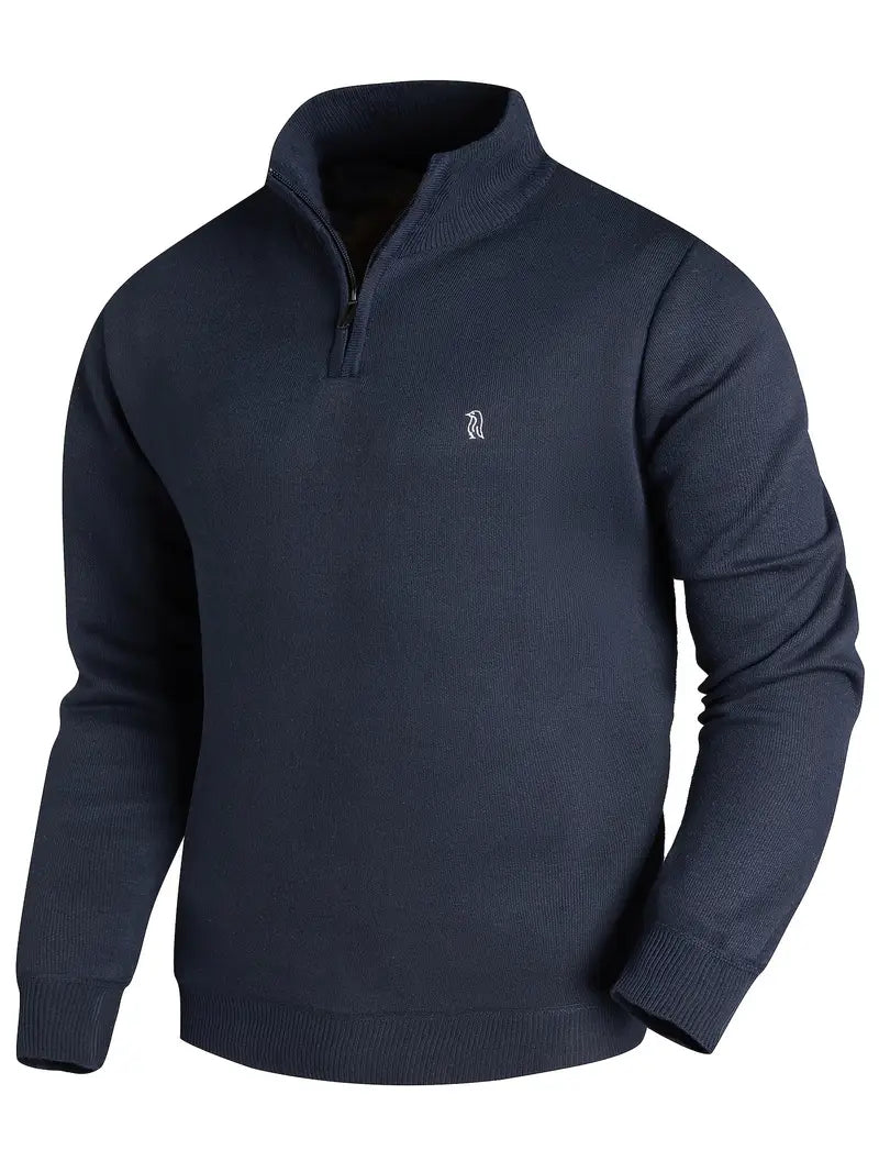 Aryan – Casual Knit Sweater with Zipper