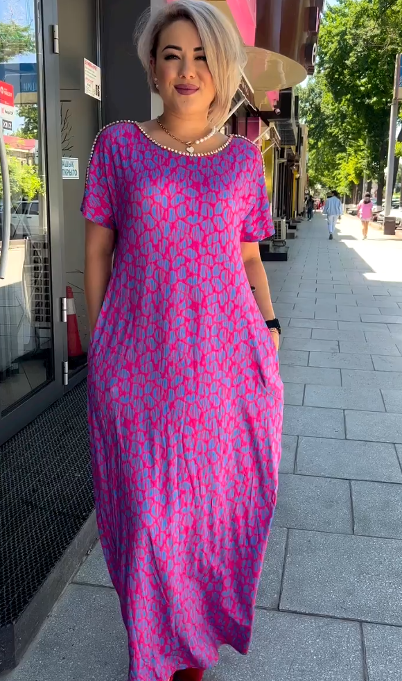 Aspasia – Bold and Airy Dress with Prints