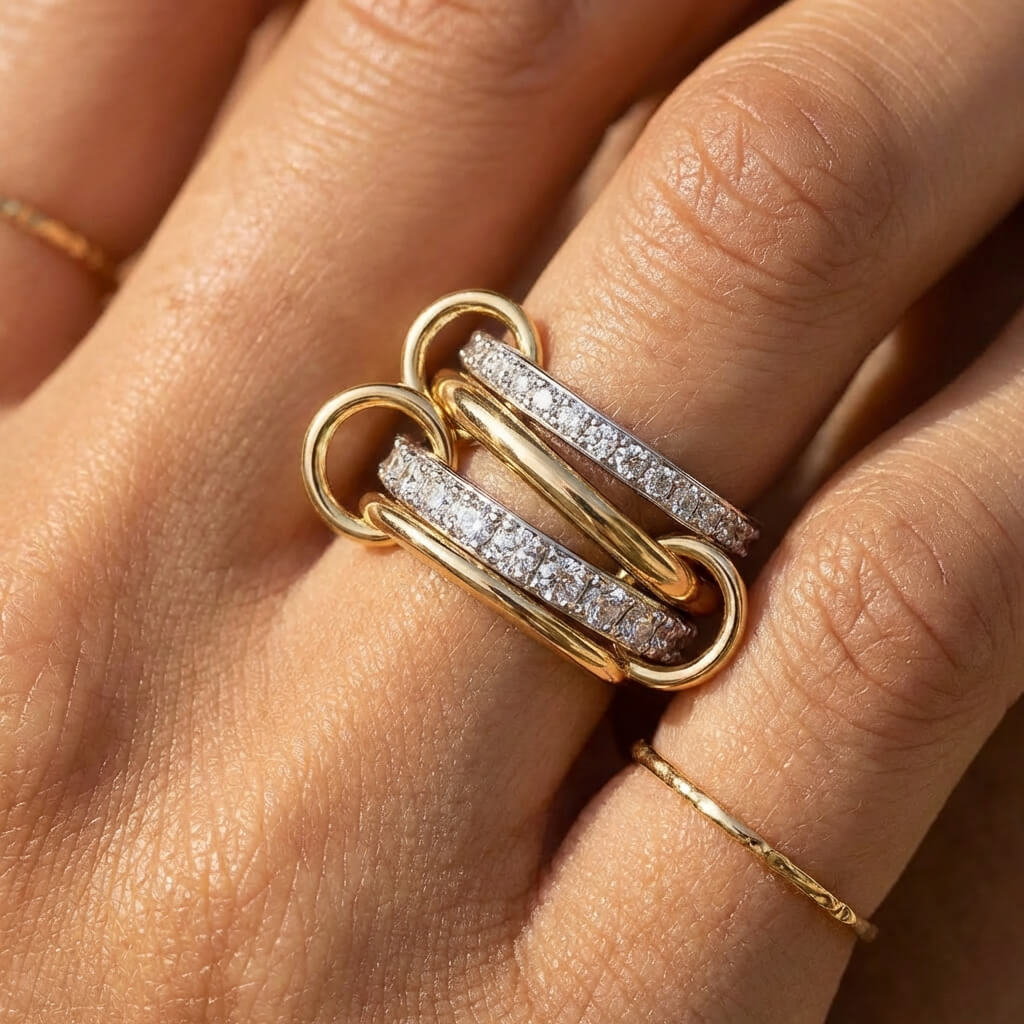 Aurestack Diamond Band Ring