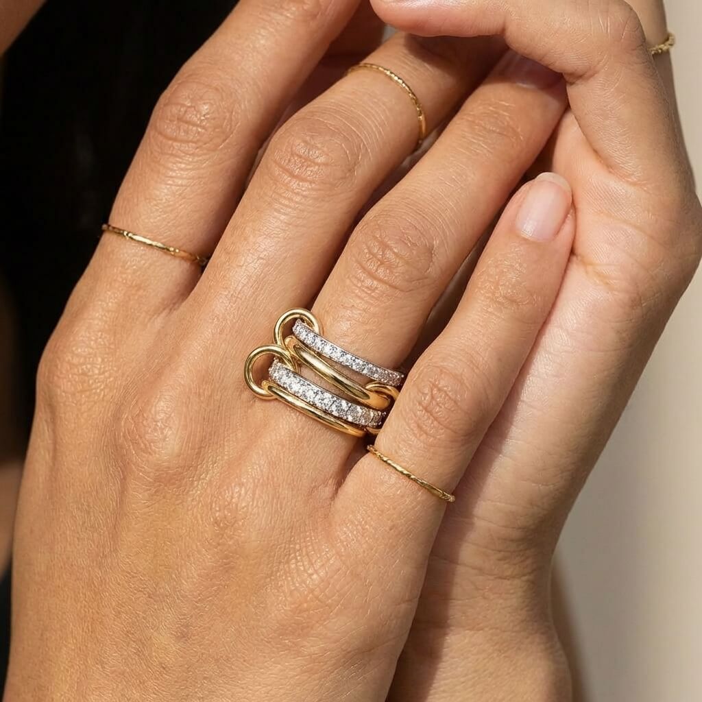 Aurestack Diamond Band Ring
