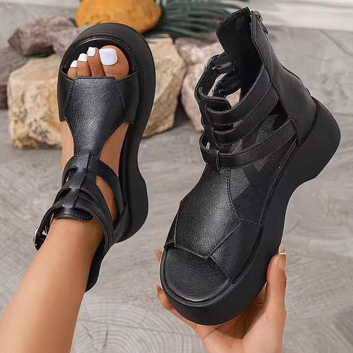 Austeja - Chunky Platform Sandal with Open Toe