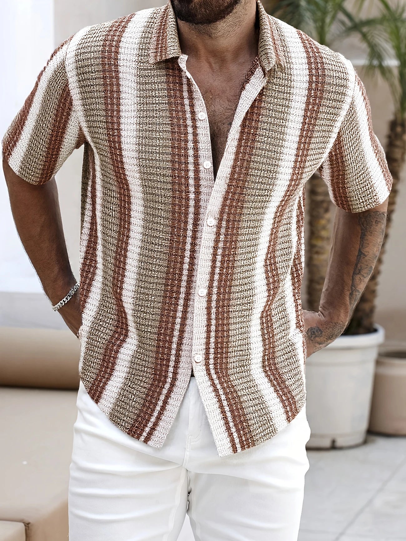 Avram – Casual Striped Button-Up Shirt