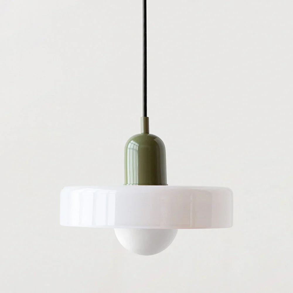 Bauhaus Pendant Light Made of Colored Glass