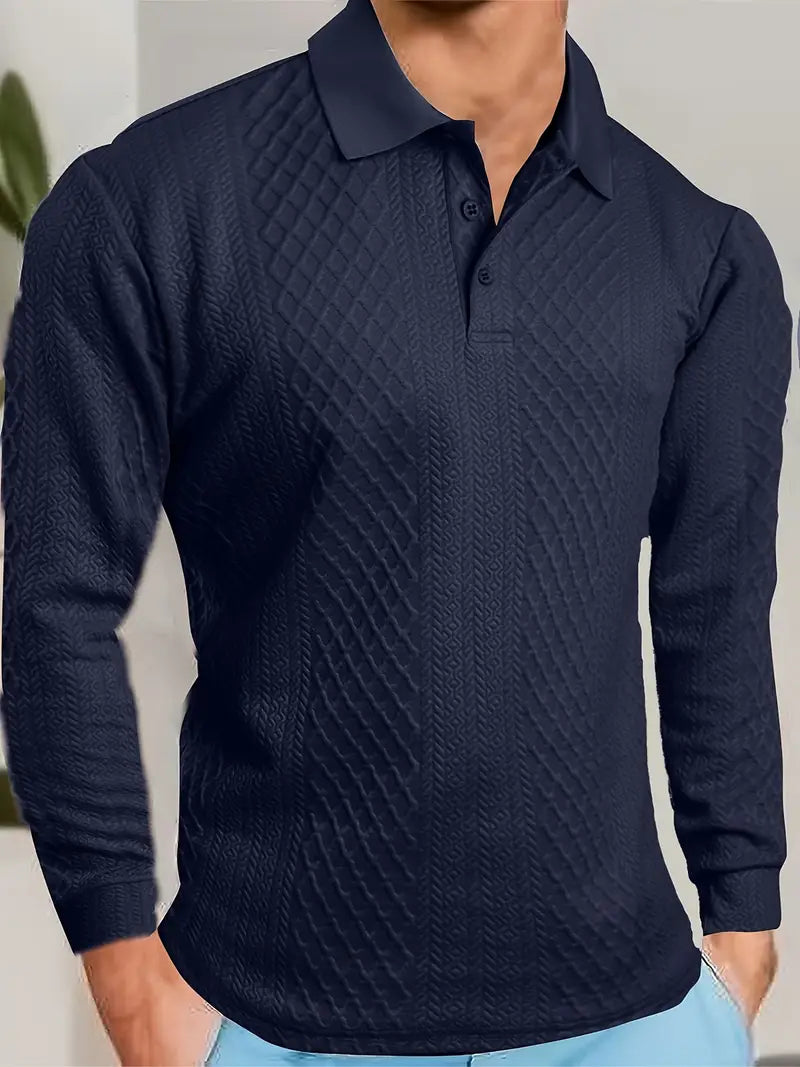 Benoit – Lior Structured T-Shirt with Jacquard Collar