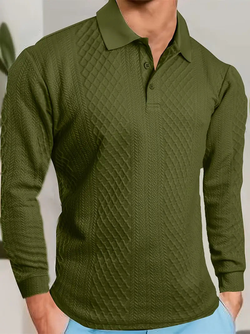 Benoit – Lior Structured T-Shirt with Jacquard Collar
