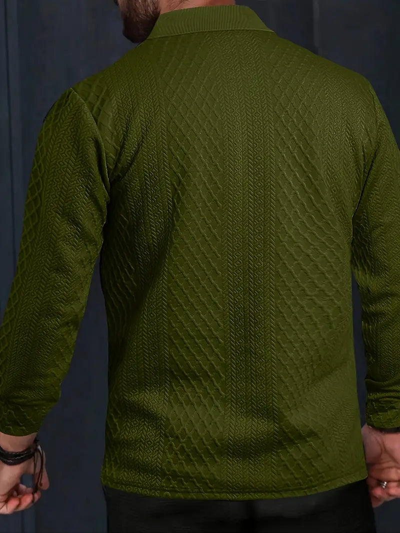 Benoit – Lior Structured T-Shirt with Jacquard Collar