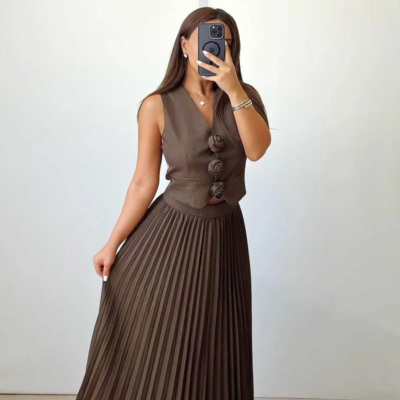 Beyza – Elegant Sleeveless Two-Piece Set