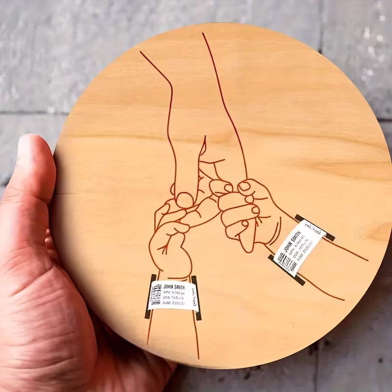 BirthMark - Wooden Bracelet with Birth Plaque
