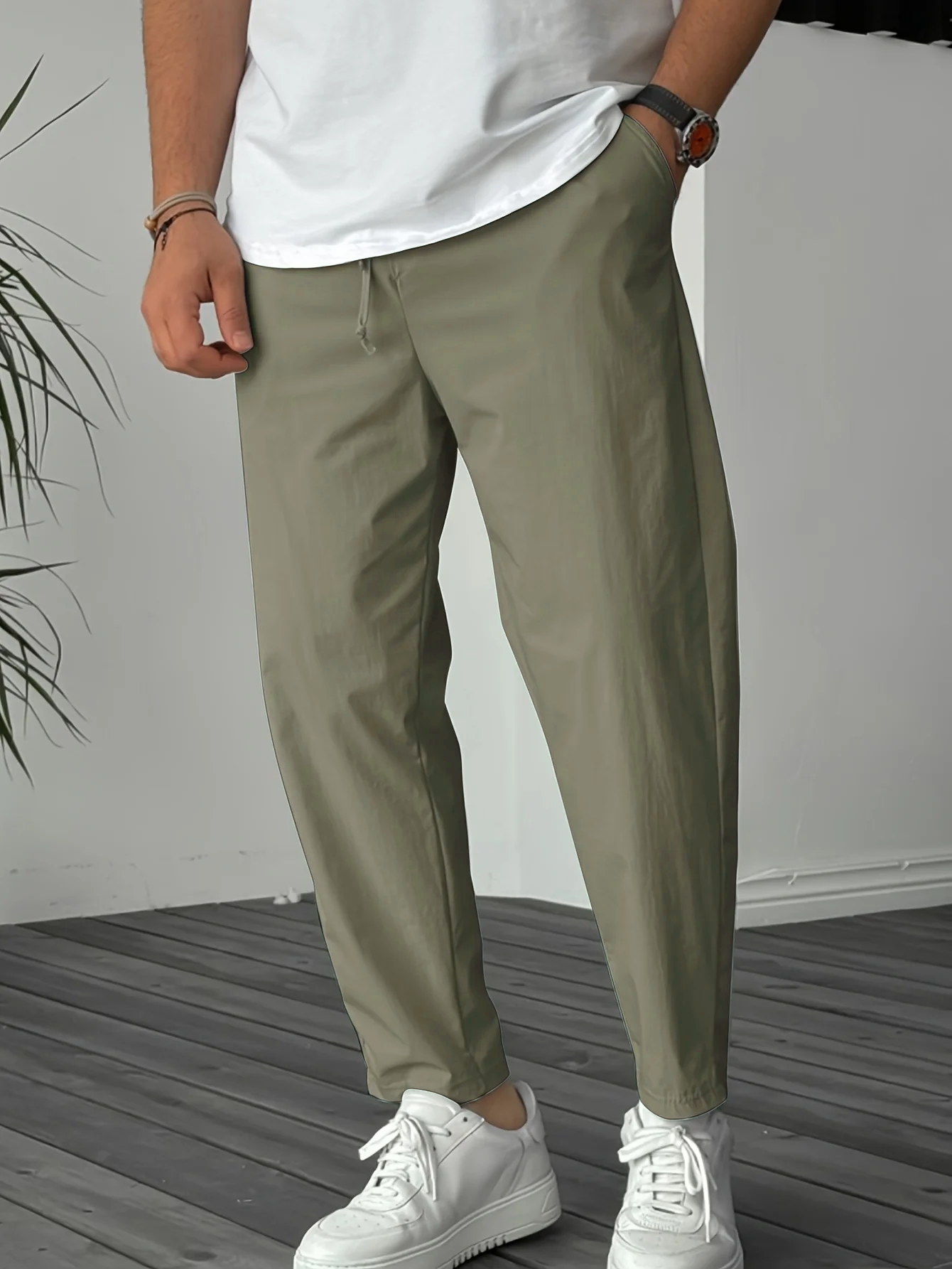 Blewett – Elegant Tapered Pants with Drawstring