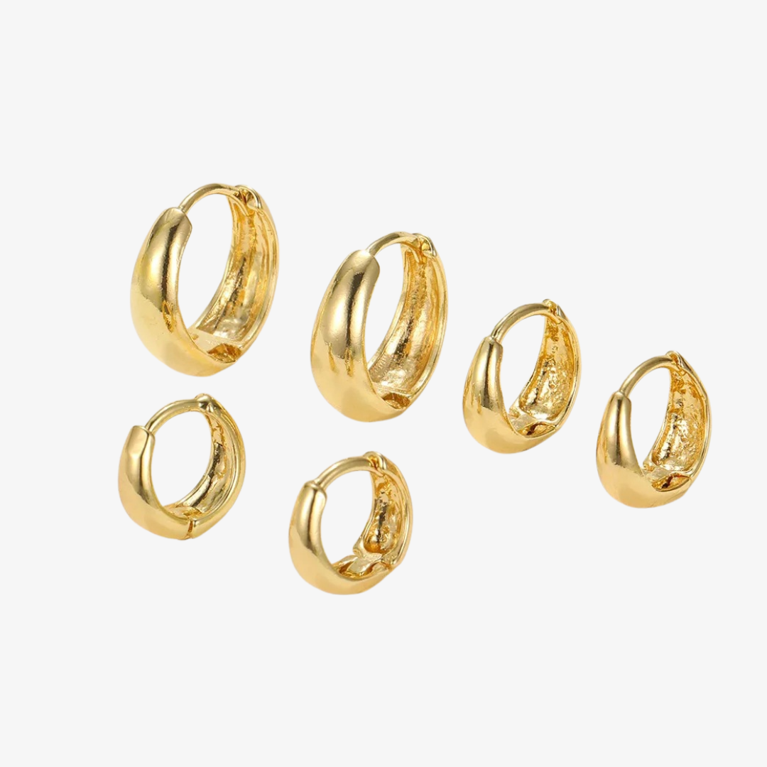 Bold Essential Hoop Earrings Trio