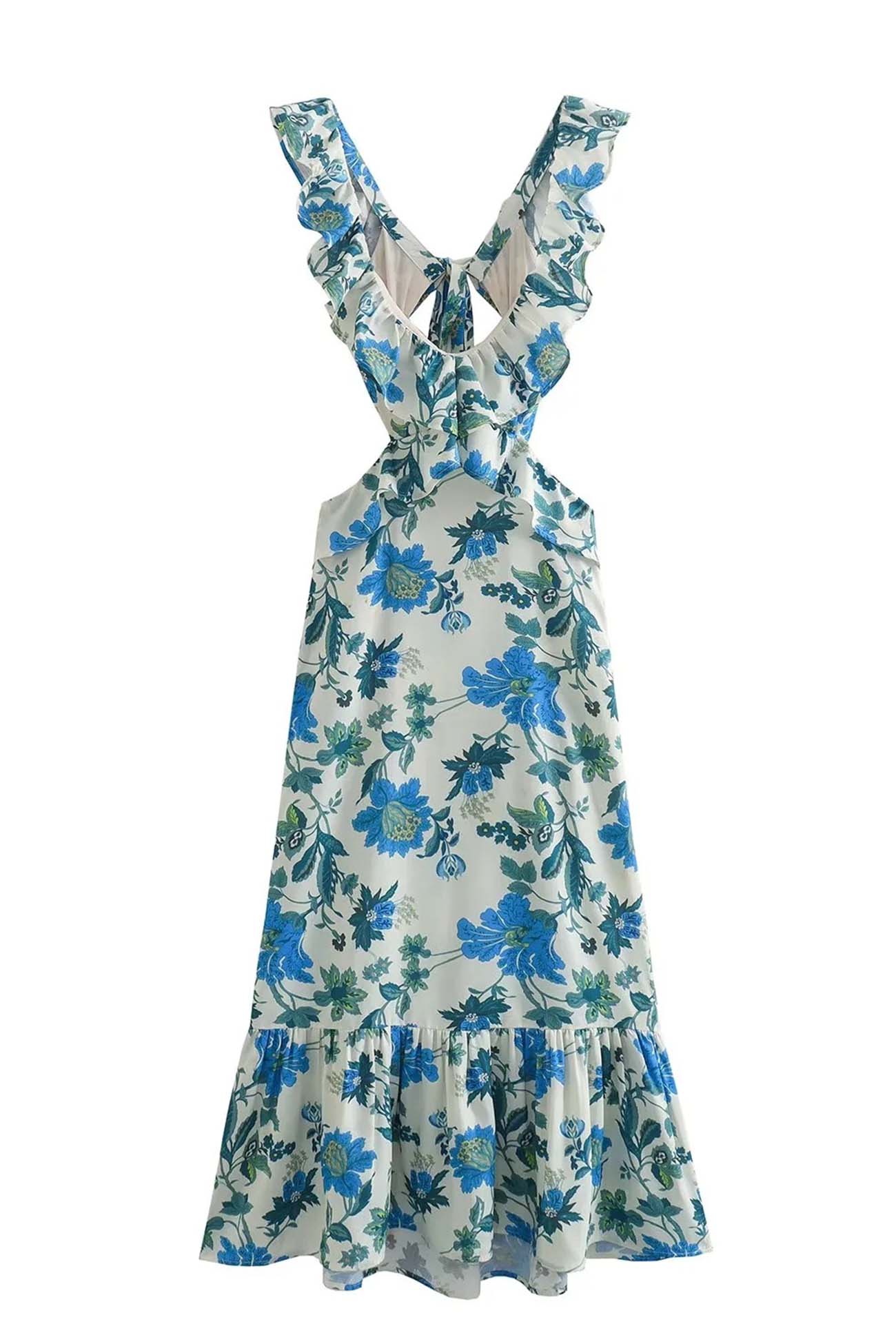 Braelynn – Elegant Long Sleeveless Dress with Ruffles