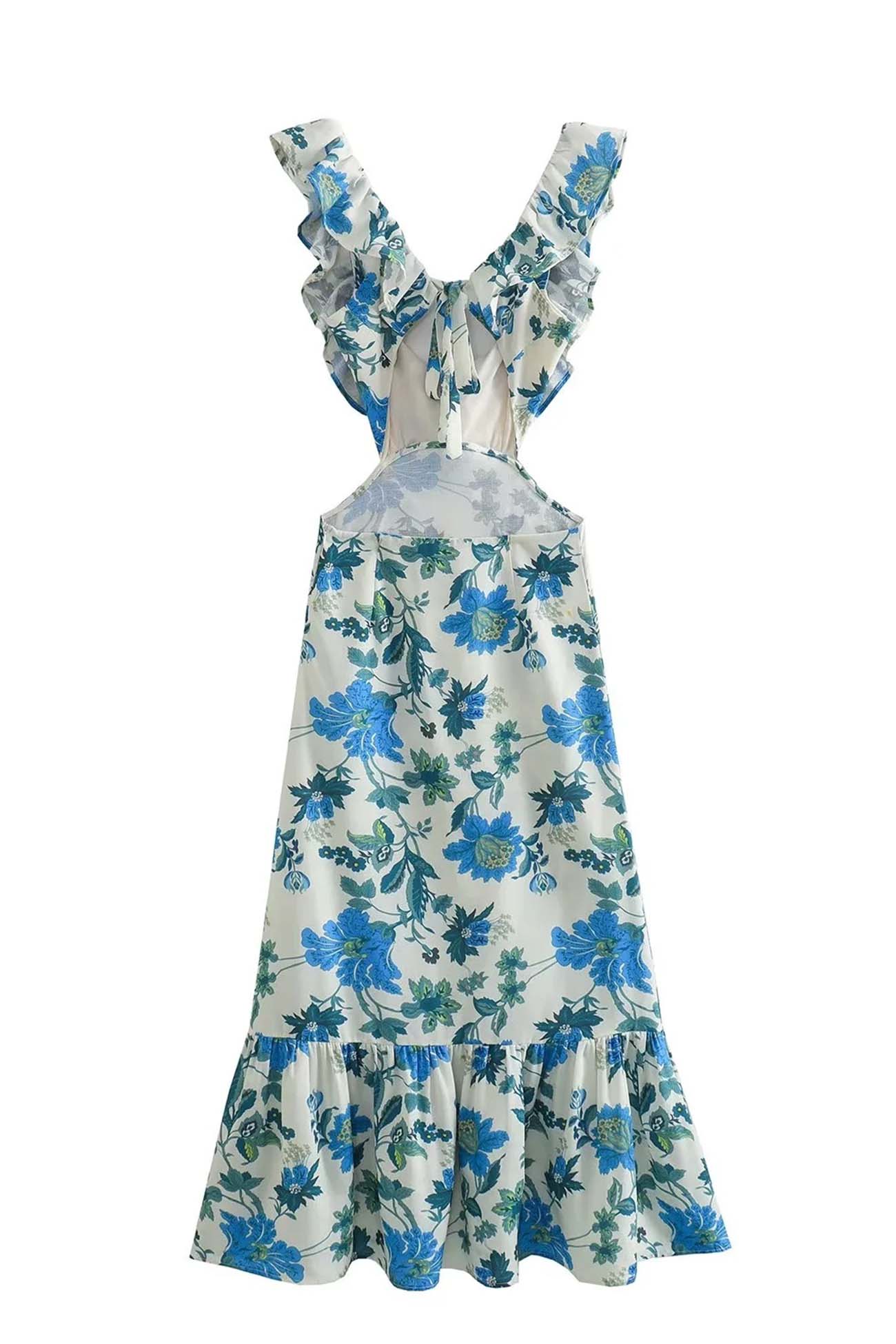 Braelynn – Elegant Long Sleeveless Dress with Ruffles