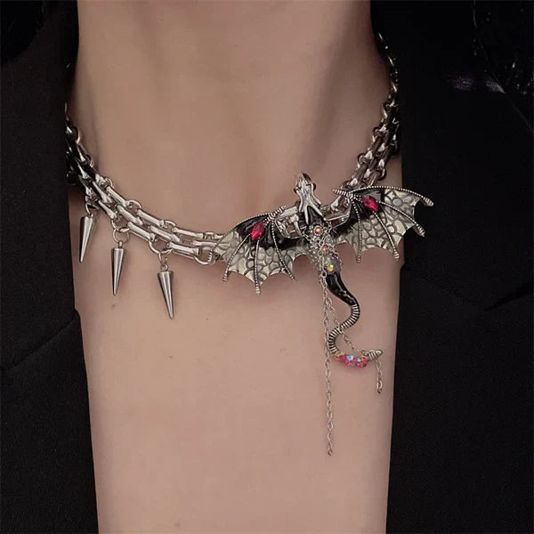 Caged Flying Dragon Necklace
