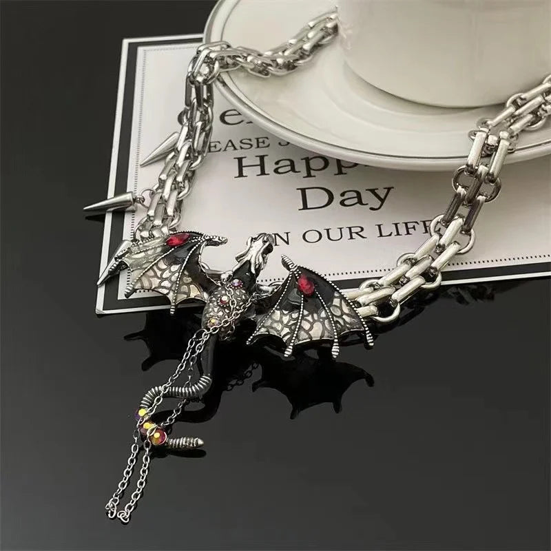 Caged Flying Dragon Necklace