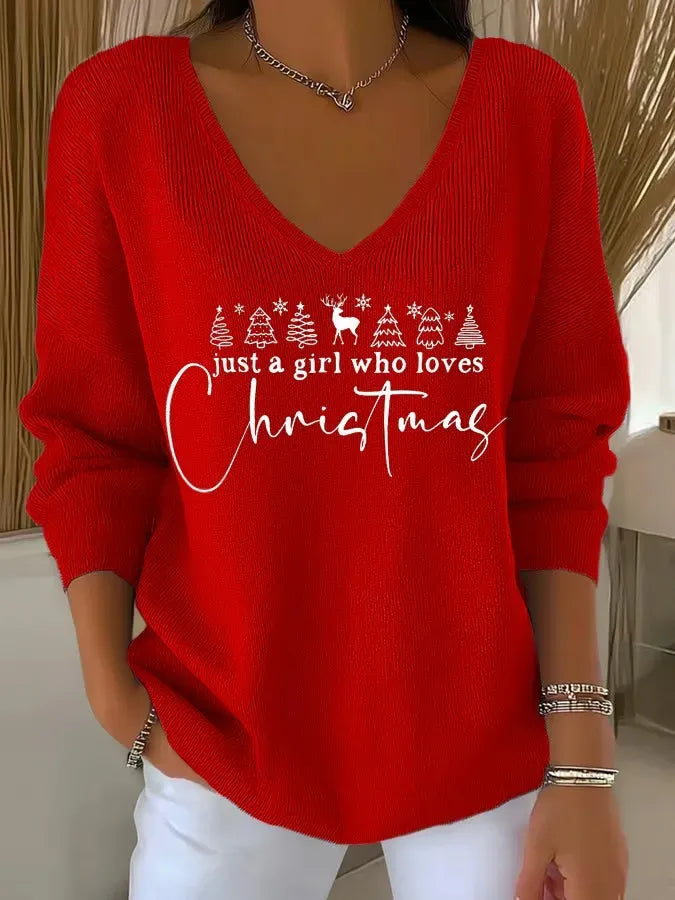 Cailee - Christmas V-Neck T-Shirt