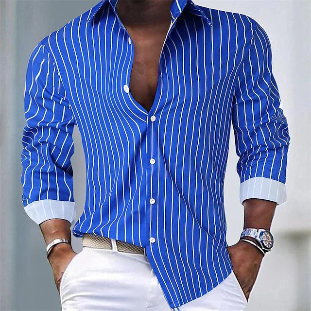 Chris™ - Camicia di Seta a Righe
