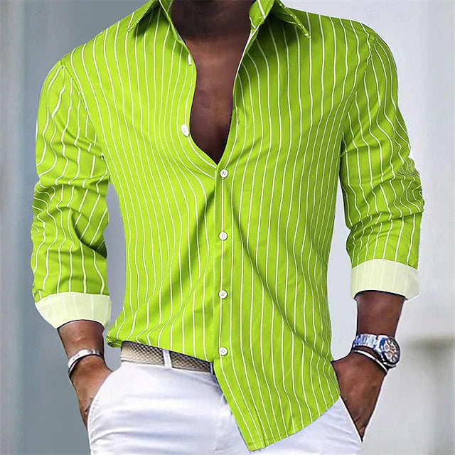 Chris™ - Striped Silk Shirt