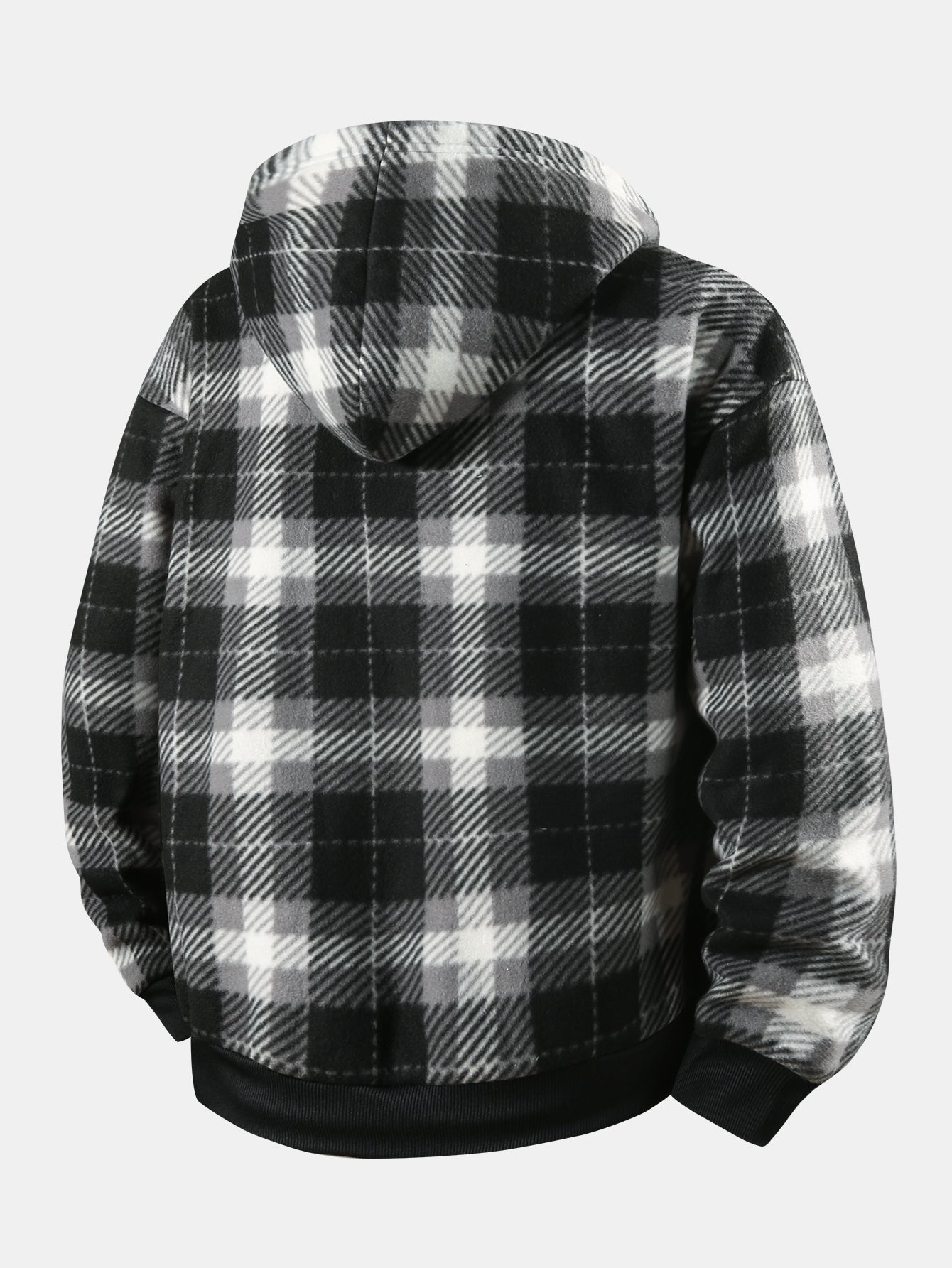 Ciaran – Teddy Fleece Flannel Coat with Hood and Zipper