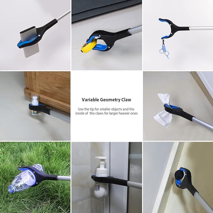Collapsible Grabber with 360° Rotatable Clip