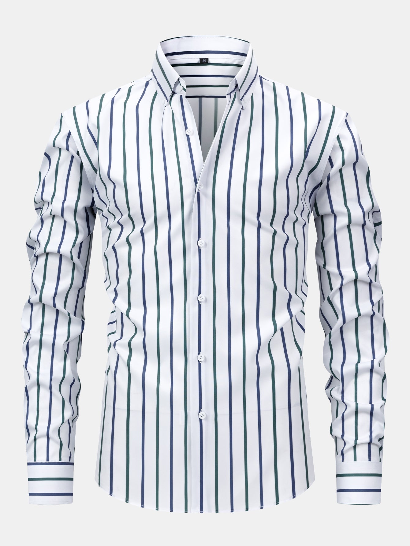 Connor – Long-Sleeved Striped Shirt with Buttons