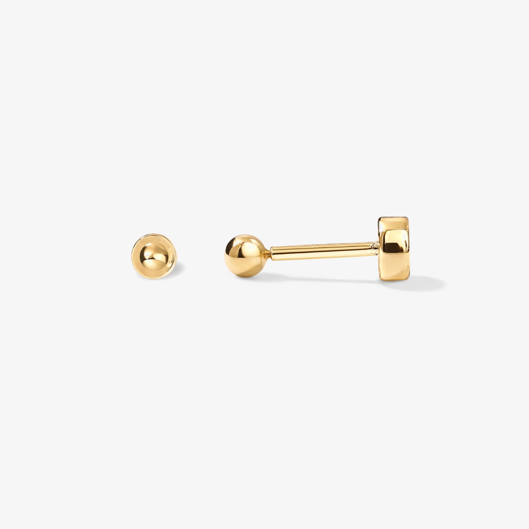 Dainty Sphere Flat Back Stud Earrings